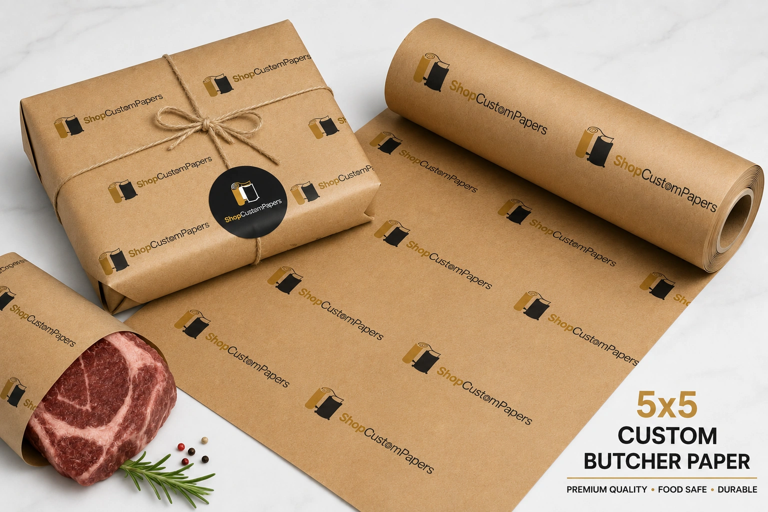 Custom 5x5 butcher paper