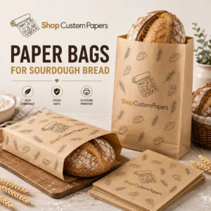 Custom Printed paper bags for sourdough bread