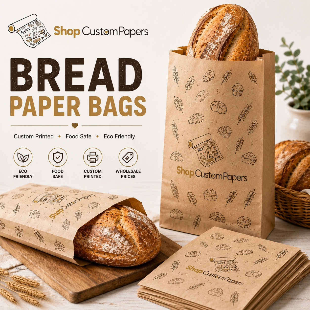 Wholesale Bread Paper Bags