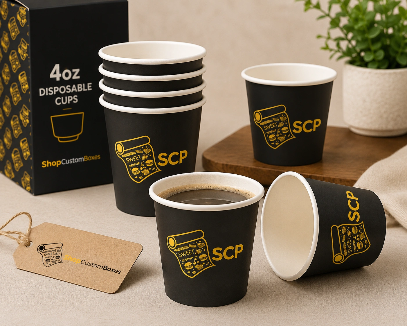 4oz disposable cups