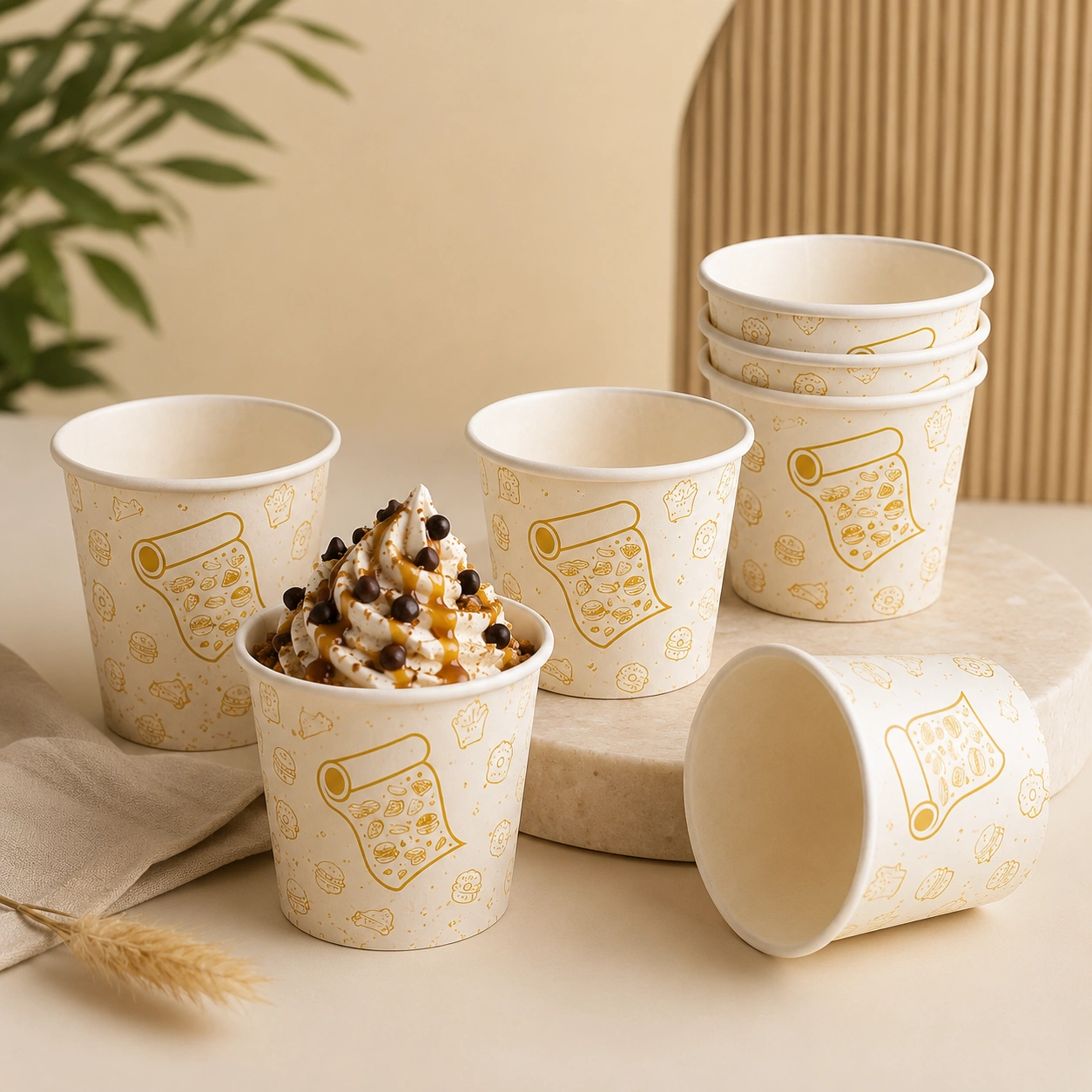 Custom 4oz disposable cups with logo