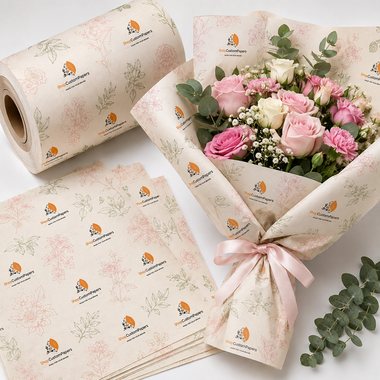 Custom Floral Wrapping Papers