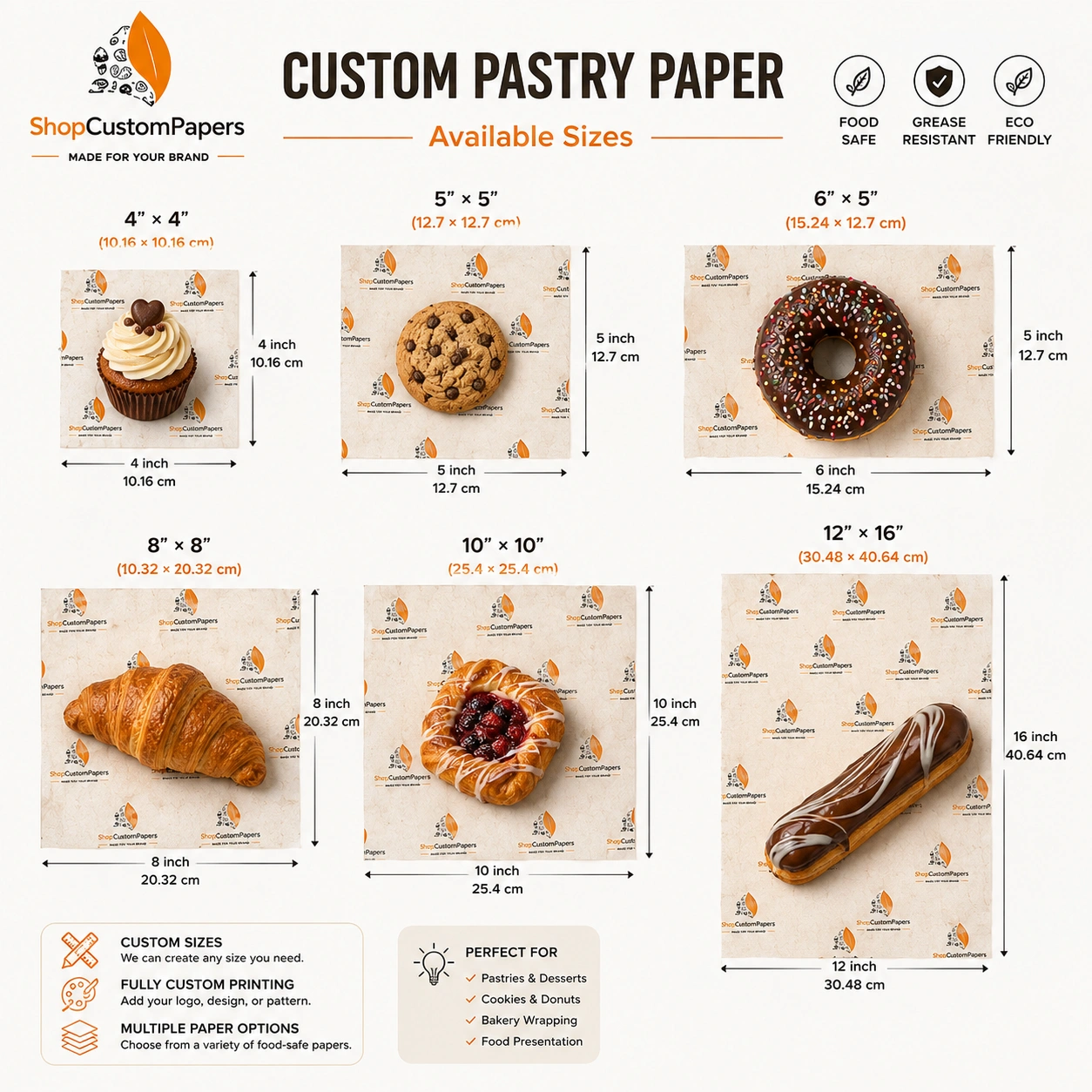 Custom Printed Pastry Papers