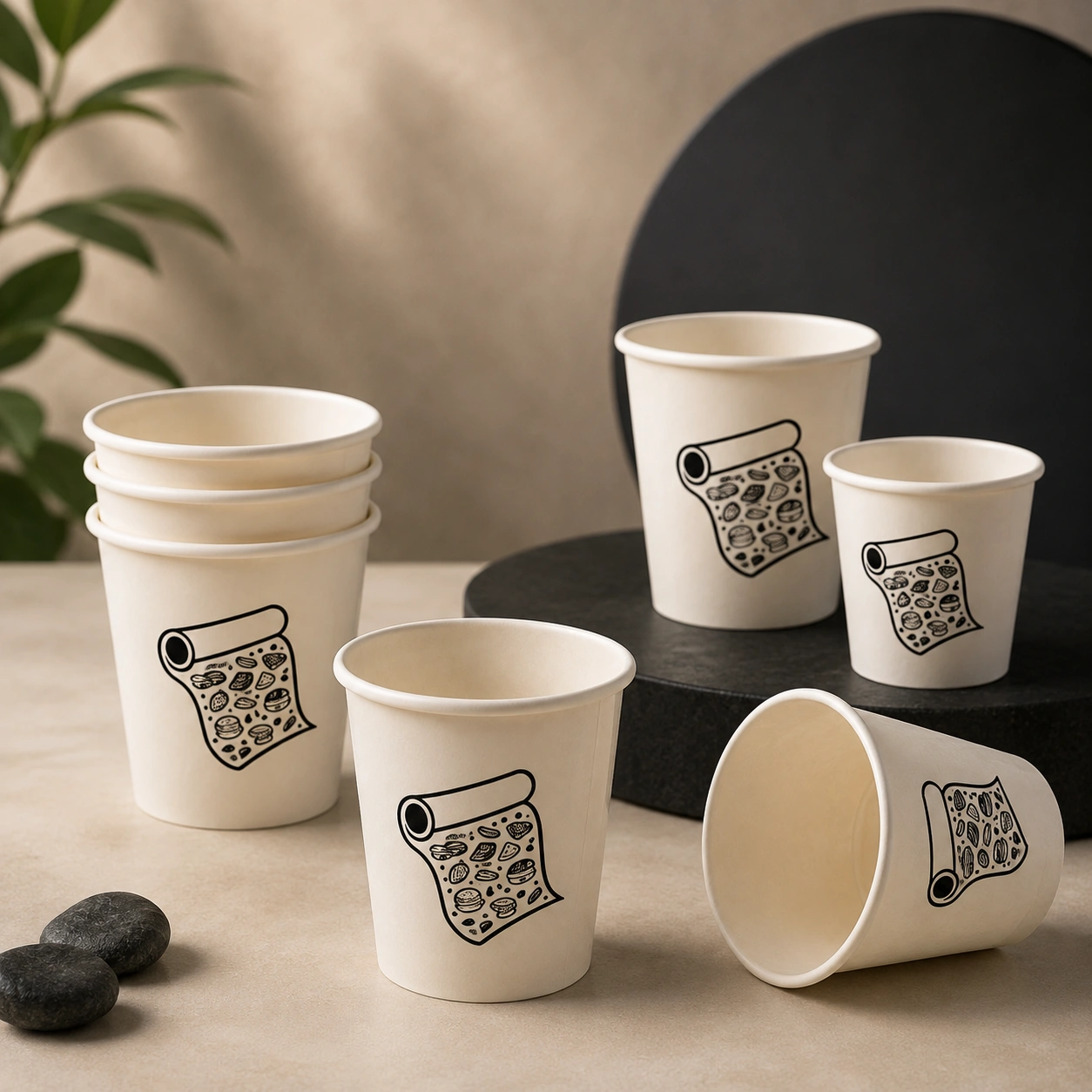 Custom printed 4oz disposable cups