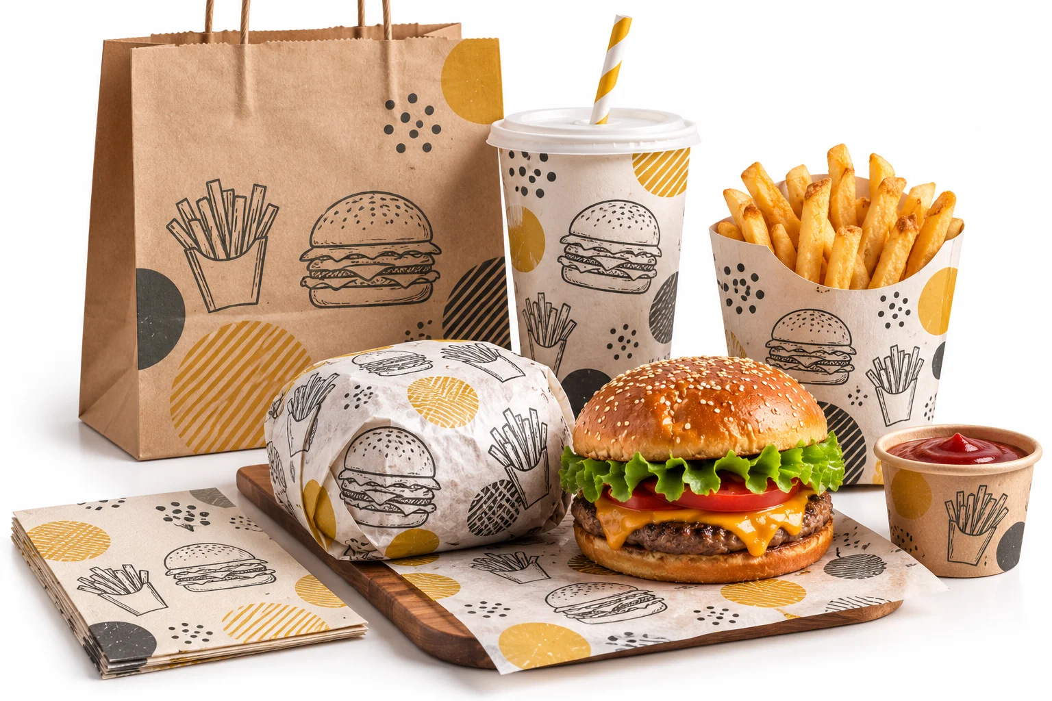 burger wrapping papers