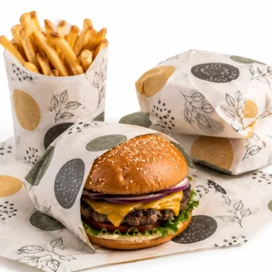 custom printed burger wrapping paper