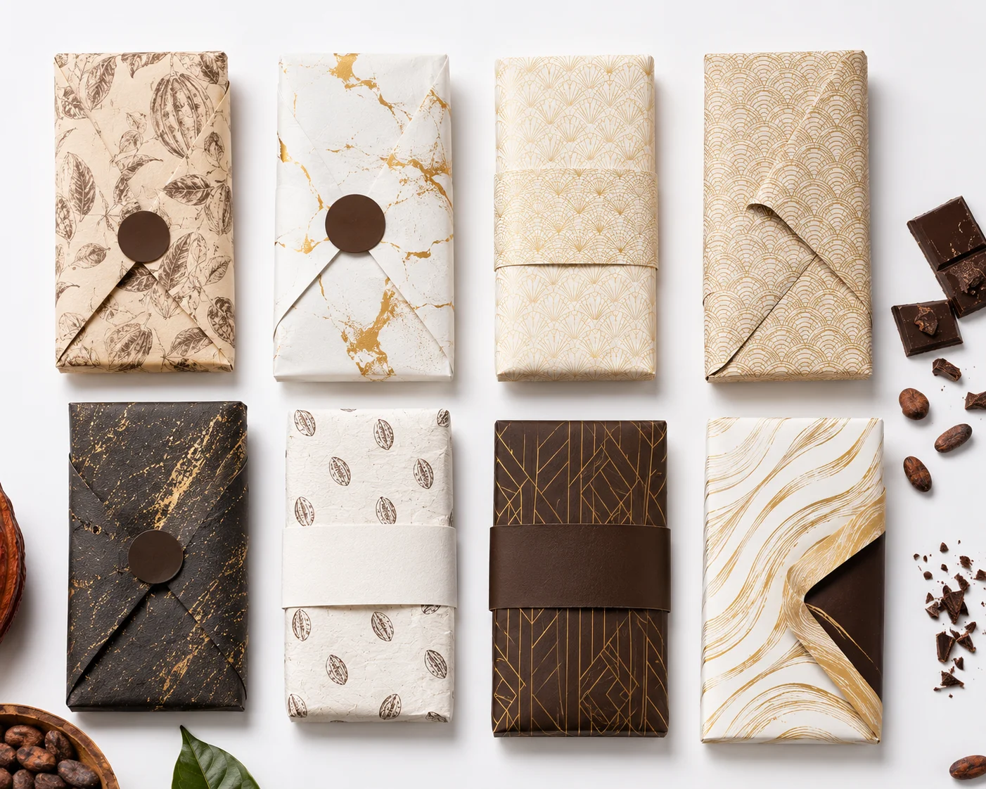 custom printed chocolate wrapping paper