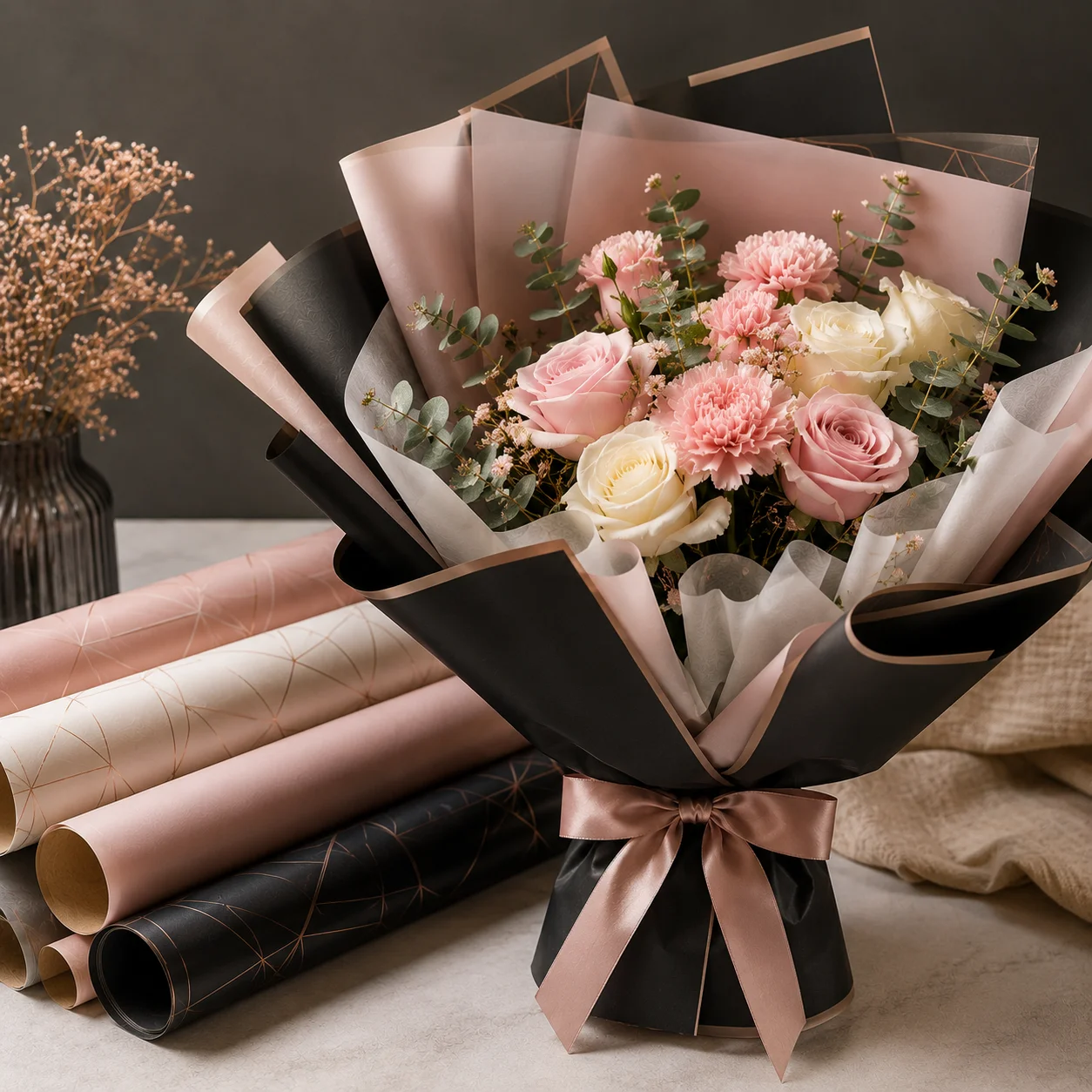 flowers bouqet paper